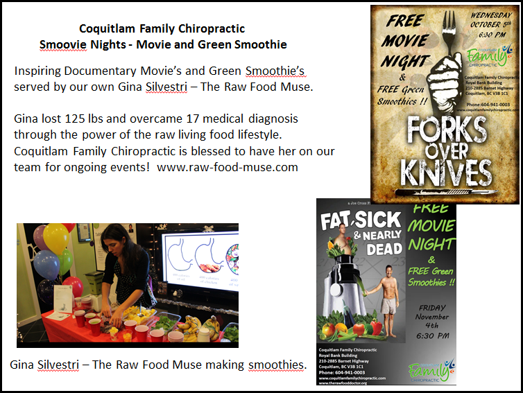 Movie and Green Smoothie Night at Coquitlam Family Chiropractic