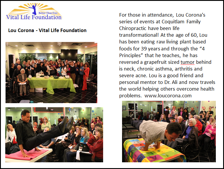 Lou Corona - Vital Life Foundation Gathering at Coquitlam Family Chiropractic